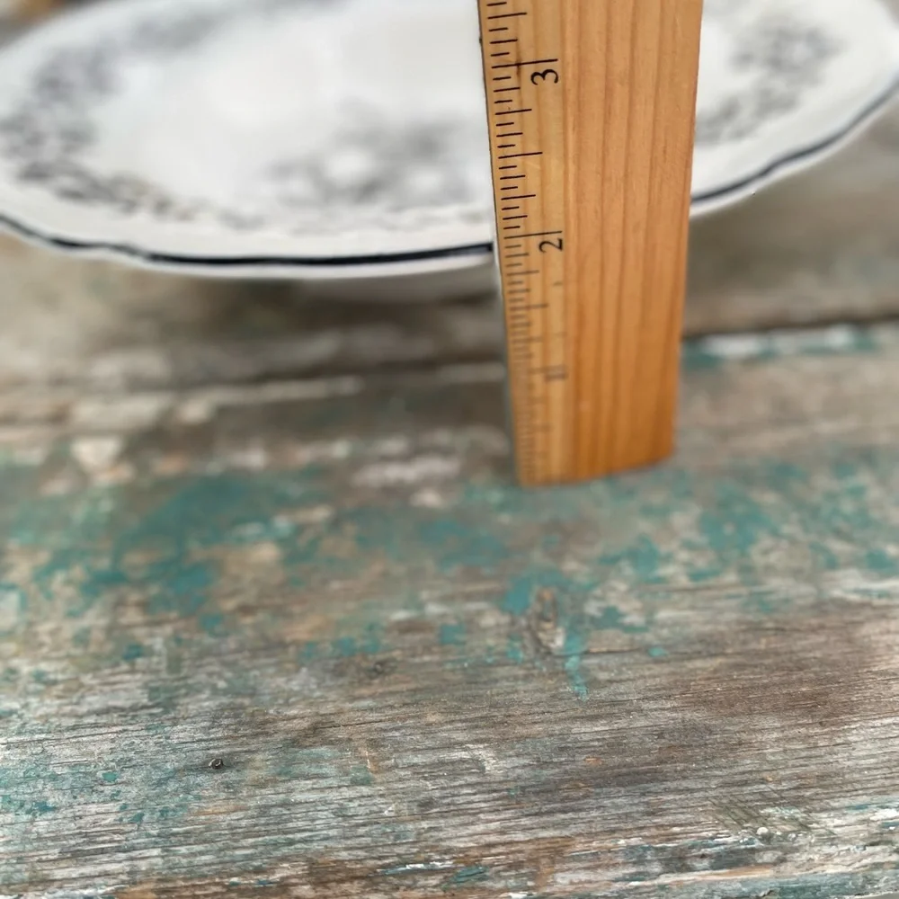 Tabletops unlimited black and white toile Rooster bowl - Picture 4 of 5